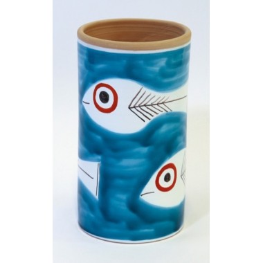 Portabottiglia in ceramica decorato a mano Itaca ceramiche artigianali siciliane De Simone Portabottiglia in ceramica decorato a mano Itaca ceramiche artigianali siciliane De Simone